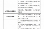 安盟財(cái)產(chǎn)保險(xiǎn)有限公司被罰47萬元：關(guān)聯(lián)交易、關(guān)聯(lián)方漏報(bào)，EAST數(shù)據(jù)存在錯(cuò)報(bào)